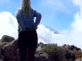 Horny, Blonde Slut at Volcano Teide in Tenerife!