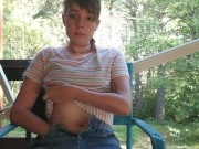 Masturbating on the deck