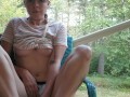 Masturbating on the deck