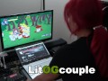 Redhead Wife Takes Anal Pounding While Playing Nutaku Sex Games!