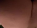 Tight slut squeezes pussy over XL dildo