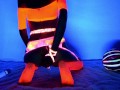 Neon Moon - Blacklight panty stuffing & bad dragon creampie