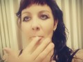 Horny as fuck hot babe licks out cream pie cum from her own pussy