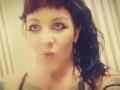Horny as fuck hot babe licks out cream pie cum from her own pussy