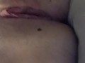 Pulling my cum soaked panties out of my tight cunt.