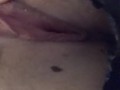 Pulling my cum soaked panties out of my tight cunt.