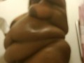 Ebony BBW Solo Shower