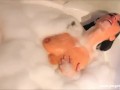Sexy Naked PAWG Paige Turnah Foamy bath pussy play with toys masturbates fucks pussy