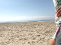 Real Amateur Public Sex Risky on the Beach !!! People walking near...