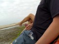 Real Amateur Public Sex Risky on the Beach !!! People walking near...