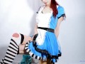 Stroke me! Futanari Alice - Halloween strap on - Horny Alice in Wonderland
