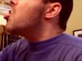 cum in cup and drink it.