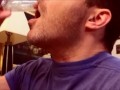 cum in cup and drink it.