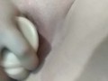 Ramming my pussy hard with 7in dildo