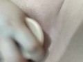 Ramming my pussy hard with 7in dildo