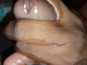 Greasy Up Close Masturbation