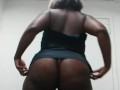 Chunky ebony bbw twerking booty meat