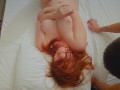 HairJob and Facial Cumshot Torture | Long Hair Ginger Redhead Busty Teen