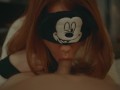 Mickey Mouse Cosplay Blindfold Sensual Blowjob Massive Cumshot Redhead POV