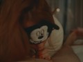 Mickey Mouse Cosplay Blindfold Sensual Blowjob Massive Cumshot Redhead POV