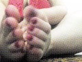 Carlycurvy up close feet and pussy play