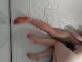 Amateur big dildo strapon pegging (rimjob, big strap on, long hair couple)