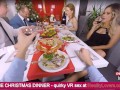 Unbelievable Christmas Dinner with blowjob under the table