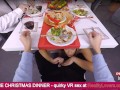 Unbelievable Christmas Dinner with blowjob under the table