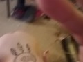 Tattooed Tinder PAWG sucking huge cock