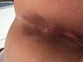 sunbathing my pussy on cruise vacation, POV, ready to be fucked, closeup shaved pussy ass pinkyslit