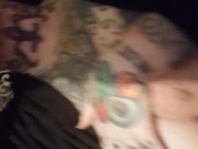 Olivia ink- tattooed milf tease split tongue tricks