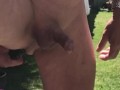 Prostate massage with unexpected dribbling handsfree precum