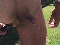 Prostate massage with unexpected dribbling handsfree precum