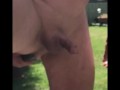 Prostate massage with unexpected dribbling handsfree precum