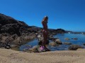 TRAVEL NUDE - Perfect body nudist girl on the wild beach in Spain