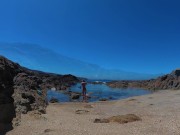 TRAVEL NUDE - Perfect body nudist girl on the wild beach in Spain