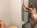 PUBLIC PAWG RIDES DILDO IN DRESSING ROOM