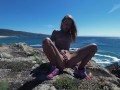 PISS PISS TRAVEL - Tiny Nudist girl public pees and smiles teasing you