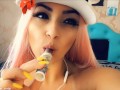 ASMR LATINA SEXY GIRL LOLLIPOP TEASE BIG BOOBS TEEN MASTURBATION