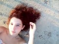 Beautiful Venezuelan Redhead masturbating in public on the caribean beach