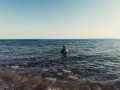 Outdoor sex. Hot russian slut nudist girl have fun on the wild beaches