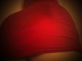 All booty tease video with Carlycurvy in red