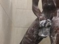U.S MARINE  shows off hard cock in shower!!!! MUST SEE