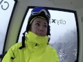 4K Public cumshot on mouth in ski lift Part 2