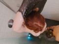Shower Fun Time: Big Tits Ginger Redhead Teen Pissing Fucking Body Washing
