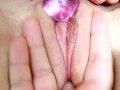 Pussy Finger Fuck Glass Dildo Cum Orgasm - Erotas