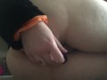 goth girl cums on dildo while thinking about crush