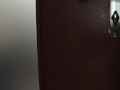 Old Tenant jerks off dick & watches housewife masturbate in toilet . Strong orgasm beautiful MILF