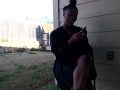 SweetButtTasty smoking and fingering herself in the backyard!!!!!