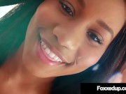 Dark Young Jenna Foxx Gets Off & Rubs Twat In Black Lingerie